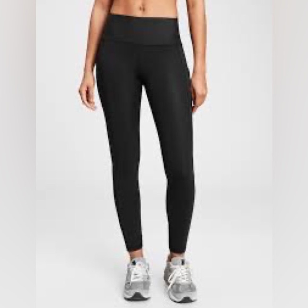 Gap Gapfit Black Power Shine Active Leggings Size Small bin 2B